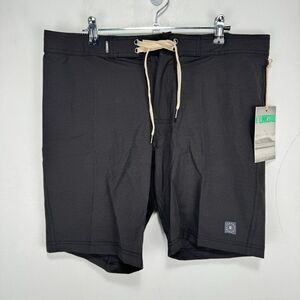 NEW Linksoul Boardwalker Hybrid Swim Shorts Size 33 Black Pocket‎ Drawstring 9"